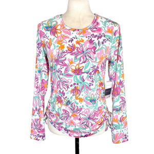 Stella Parker floral sun shirt rashguard, NWT